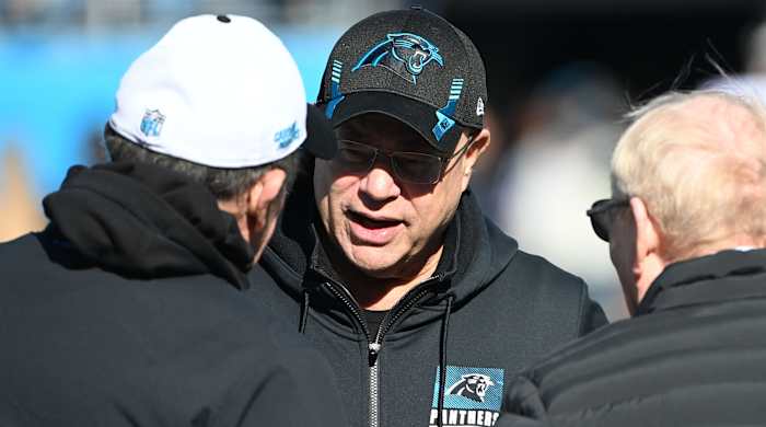 Panthers owner David Tepper looks on before a game.